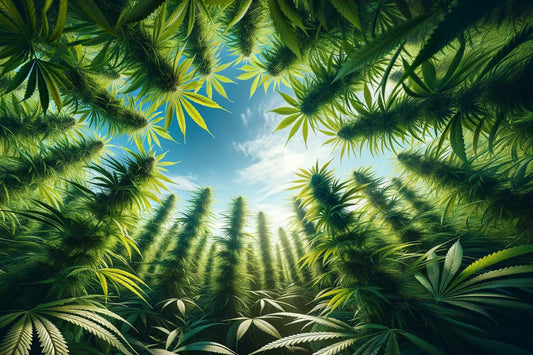 Una planta alta de cáñamo