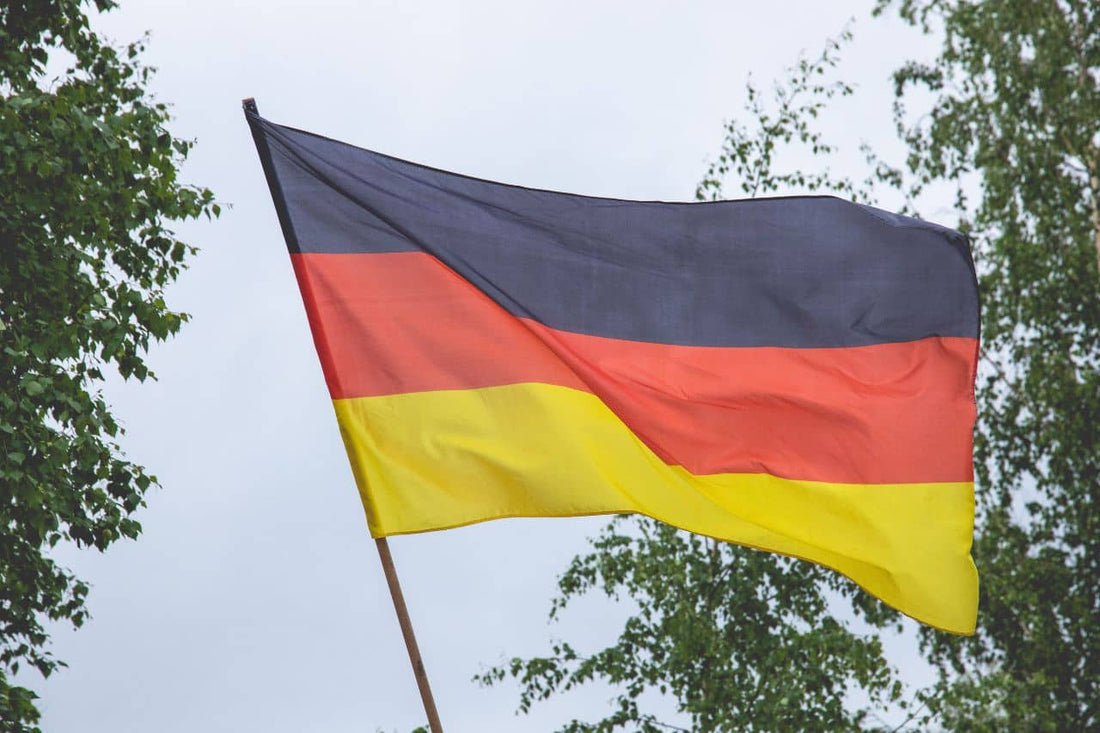 Bandera de Alemania ondeando