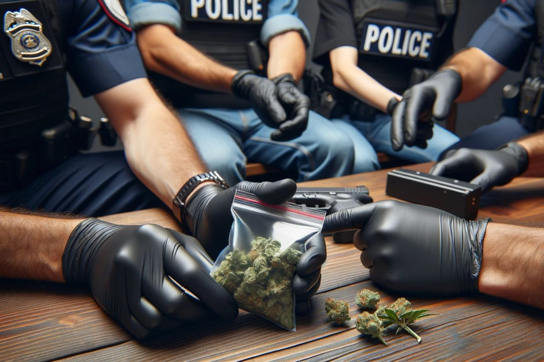 La policía confiscó una bolsa de cannabis