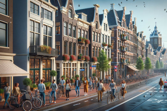Escena en las calles de Ámsterdam