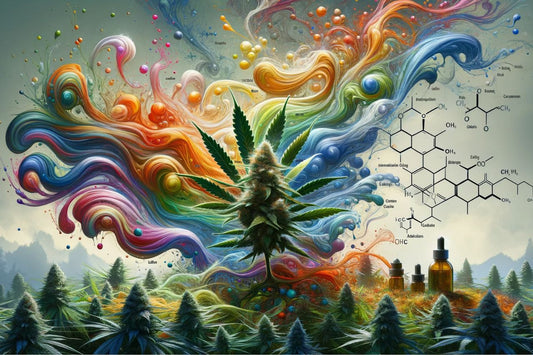 Remolinos artísticos con cannabis.