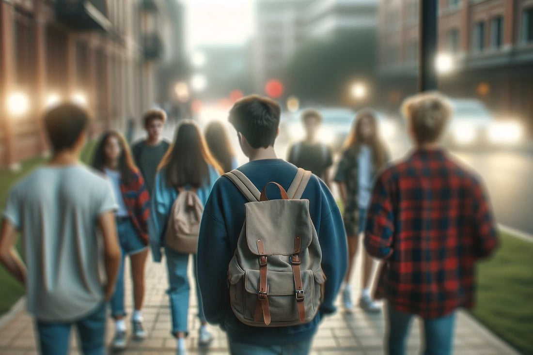 Grupo de adolescentes paseando