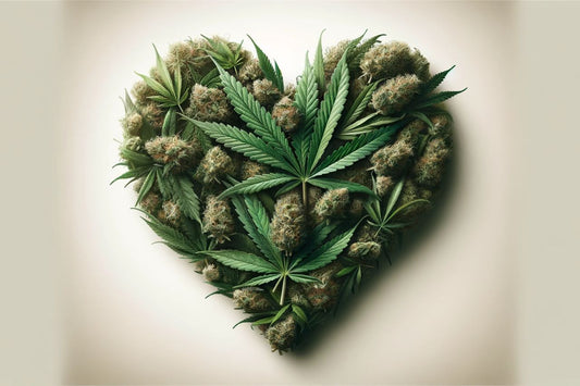 Cannabis en forma de corazón