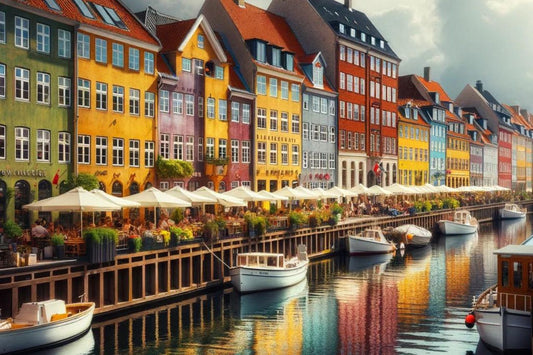 Colorido canal urbano danés