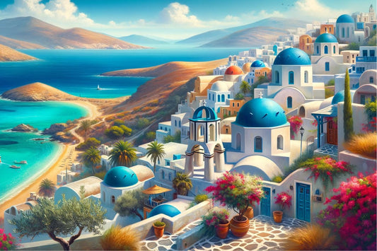 Un cuadro del paisaje en Grecia