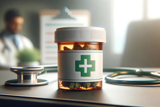 un contenedor lleno de cannabis medicinal