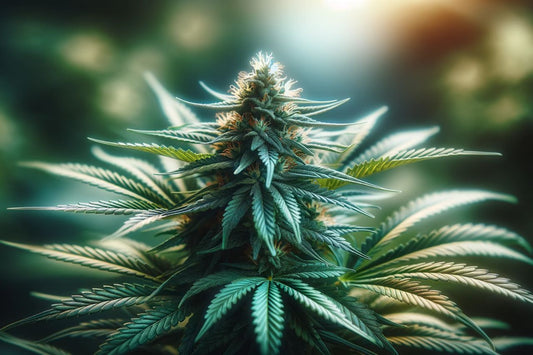 Una planta de cannabis sana