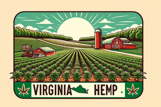 Dibujo de una granja de cáñamo en Virginia
