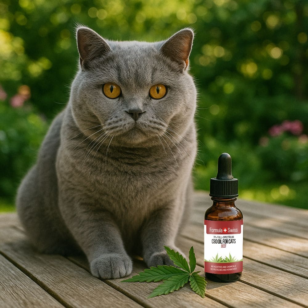 Aceite de CBD para gatos ternera