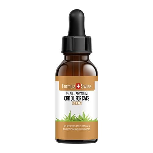 Aceite de CBD para gatos en aceite MCT con aroma a pollo