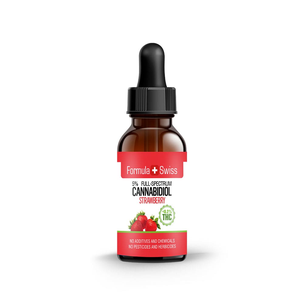 Aceite de CBD en aceite de fresa 0.0% THC