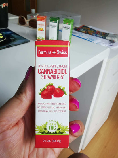 Fórmula Aceite de CBD orgánico suizo en aceite de fresa