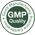 Logotipo de certificación de calidad GMP suizo de Fórmula Suiza para buenas prácticas de fabricación sobre un fondo transparente.
